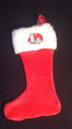 Julstrumpa. Välj stl och egen stil, kanske mad namn på? 